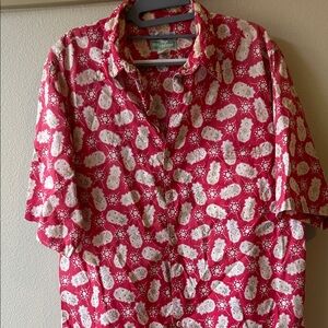 Reyn Spooner Red and White  Men's Shirt